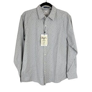 NWT Rebel James & Charli 100%‎ Cotton Shirt L Gray  Premium